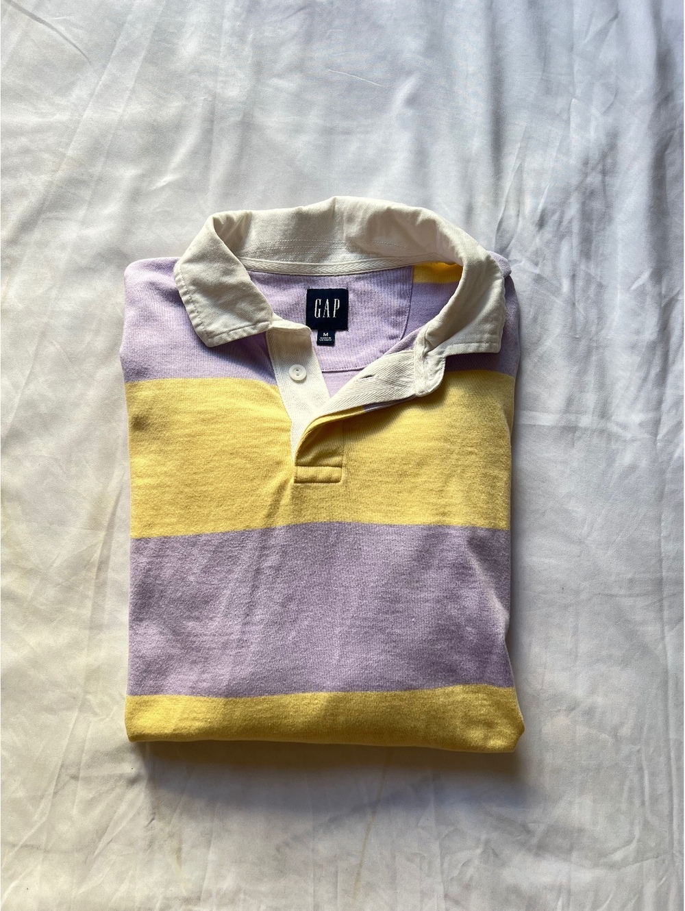 Vintage GAP Striped Yellow/Lavender Long Sleeve